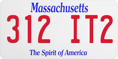 MA license plate 312IT2