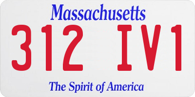 MA license plate 312IV1