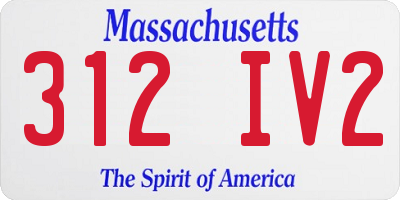 MA license plate 312IV2