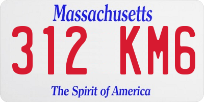 MA license plate 312KM6