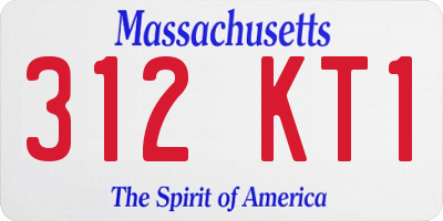 MA license plate 312KT1