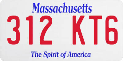 MA license plate 312KT6