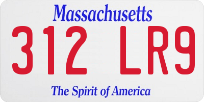 MA license plate 312LR9