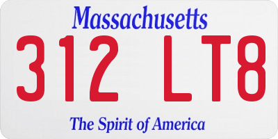 MA license plate 312LT8