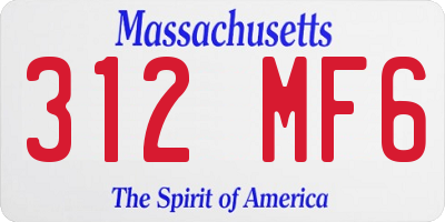 MA license plate 312MF6