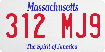 MA license plate 312MJ9