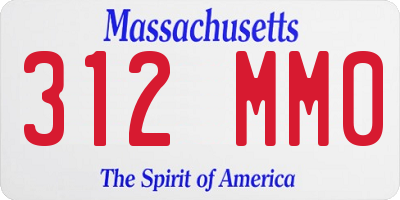 MA license plate 312MM0