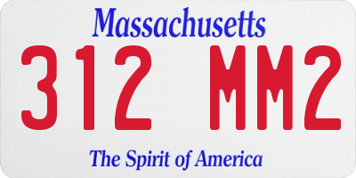 MA license plate 312MM2