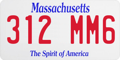 MA license plate 312MM6