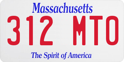 MA license plate 312MT0