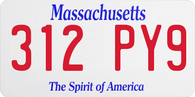 MA license plate 312PY9