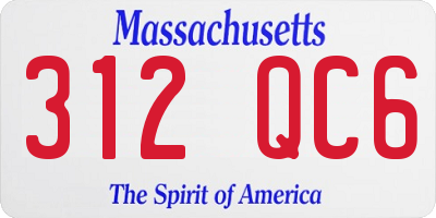 MA license plate 312QC6