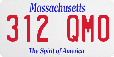 MA license plate 312QM0