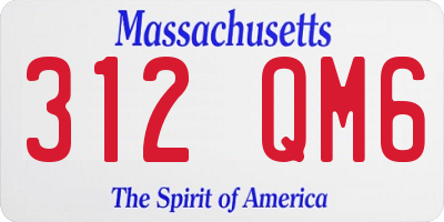 MA license plate 312QM6