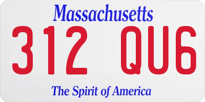 MA license plate 312QU6