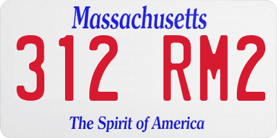 MA license plate 312RM2