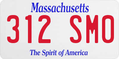 MA license plate 312SM0