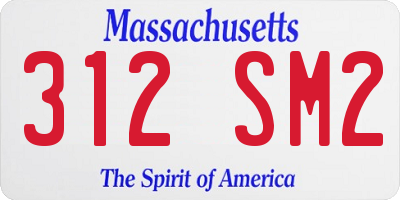 MA license plate 312SM2
