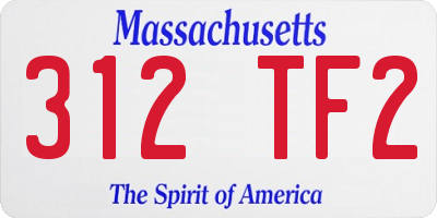 MA license plate 312TF2