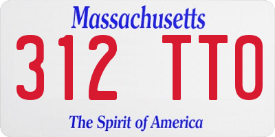 MA license plate 312TT0