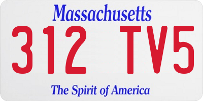 MA license plate 312TV5