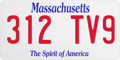 MA license plate 312TV9