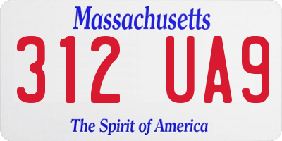 MA license plate 312UA9
