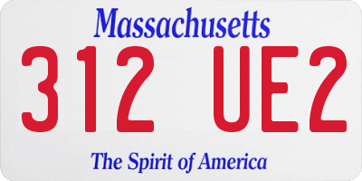 MA license plate 312UE2
