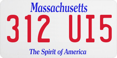 MA license plate 312UI5