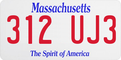 MA license plate 312UJ3