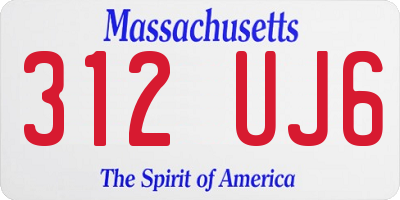 MA license plate 312UJ6