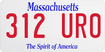 MA license plate 312UR0