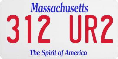 MA license plate 312UR2