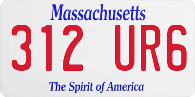 MA license plate 312UR6