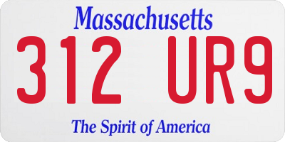 MA license plate 312UR9