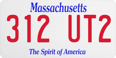 MA license plate 312UT2