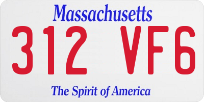 MA license plate 312VF6
