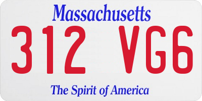 MA license plate 312VG6