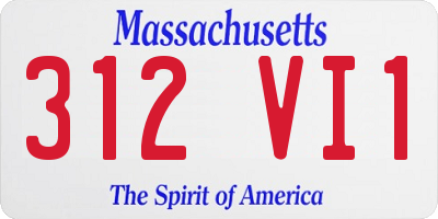 MA license plate 312VI1