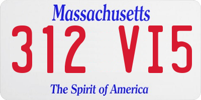 MA license plate 312VI5