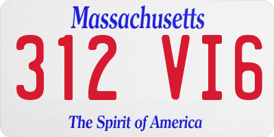 MA license plate 312VI6