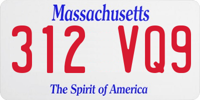 MA license plate 312VQ9