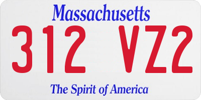 MA license plate 312VZ2