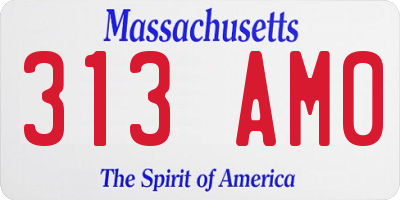 MA license plate 313AM0