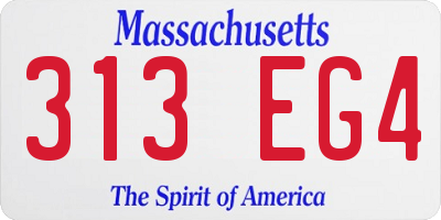 MA license plate 313EG4