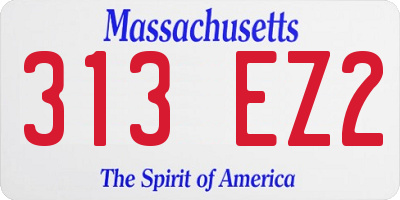 MA license plate 313EZ2
