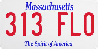 MA license plate 313FL0