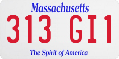 MA license plate 313GI1