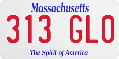 MA license plate 313GL0
