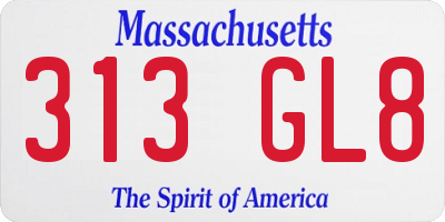 MA license plate 313GL8